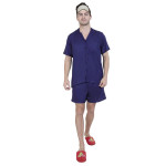 Blue Solid Sleepwear Set