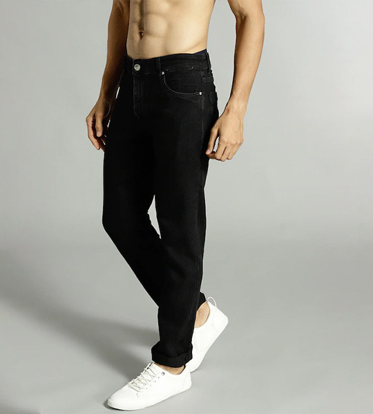 Men Black Slim Fit Mid-Rise Clean Look Stretchable Jeans