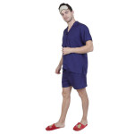 Blue Solid Sleepwear Set
