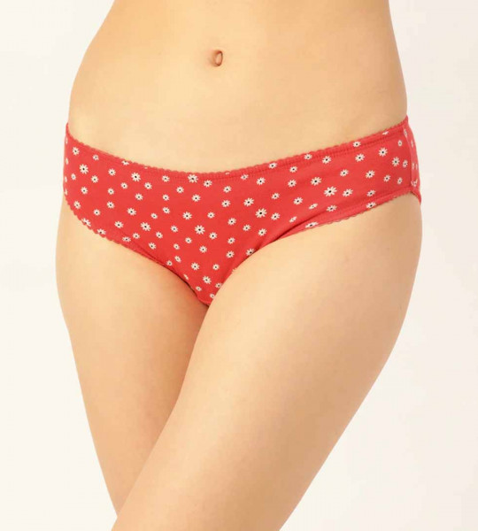 Women Pack of 2 Assorted Pure Cotton Printed Bikini Briefs